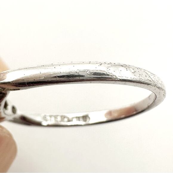 Avon Sterling Silver Opal Stacking Ring Size 5 Vintage Retro Casual Preppy - Picture 7 of 11